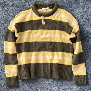 MADEWELL NWT Striped Fulton Pullover Sweater small